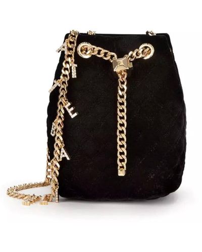 Elisabetta Franchi Velvet Handbag - Black