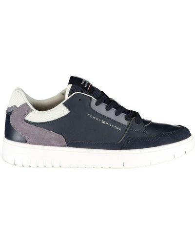 Tommy Hilfiger Contrast Lace-Up Sneakers - Blue