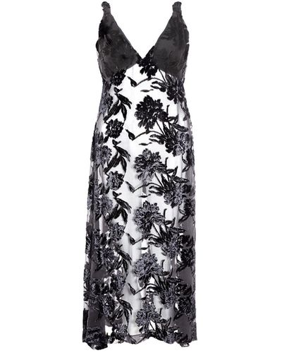 Lardini Long Embellished Dress With Petticoat - Black