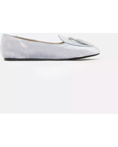 Charles Philip Leather Flat Shoe - White