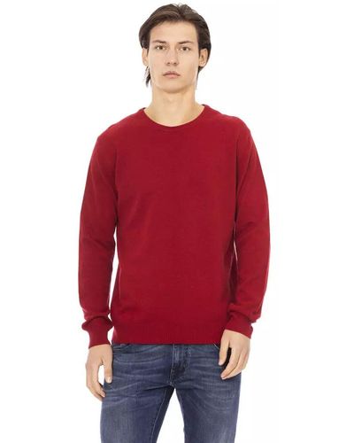 Baldinini Elevated Elegance Crewneck Sweater - Red