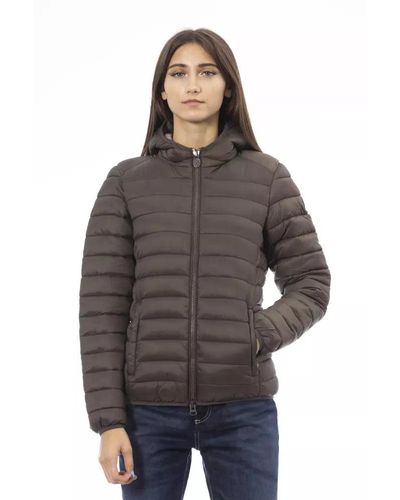 INVICTA WATCH Chic Quilted Hooded Jacket For Sophisticated Style - Brown