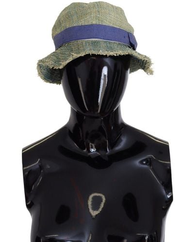 Dolce & Gabbana Cotton Straw Bucket Hat - Black