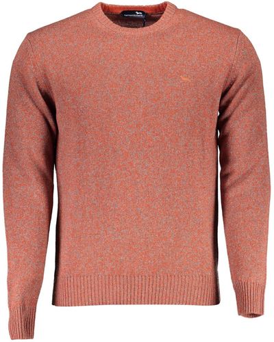 Harmont & Blaine Elegant Crew Neck Sweater With Embroidery - Pink