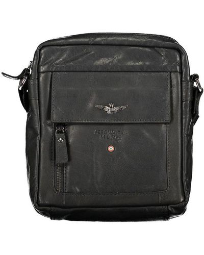 Aeronautica Militare Elevated Elegance Shoulder Bag - Black