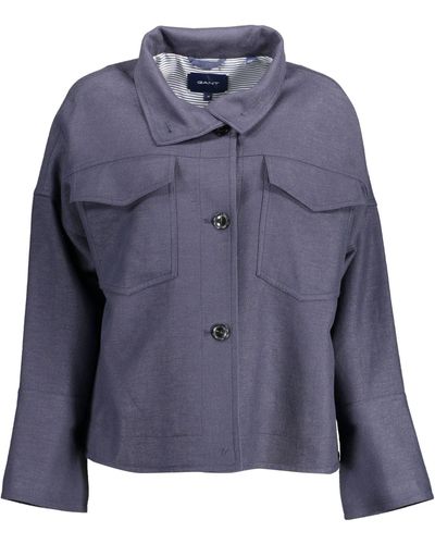 GANT Blue Cotton Jackets & Coat