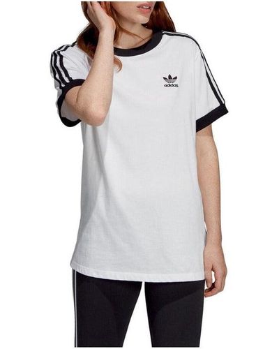 adidas 3 Stripe T-Shirt - White