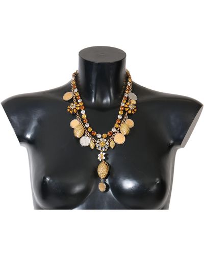 Dolce & Gabbana Elegant-Plated Statement Necklace - Black