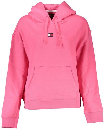 Tommy Hilfiger Chic Hooded Sweatshirt With Logo Detail - Pink