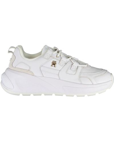 Tommy Hilfiger Elevated Sneaker Elegance With Contrast Accents - White
