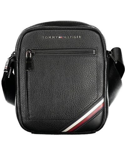 Tommy Hilfiger Elegant Shoulder Bag With Contrast Details - Black