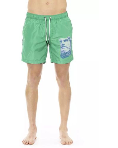 Bikkembergs Degradé Print Swim Shorts With Pockets - Green