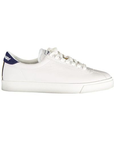 K-Way Sleek Sneakers With Contrast Detailing - White