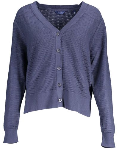 GANT Ele Long-Sleeve Buttoned Cardigan - Blue