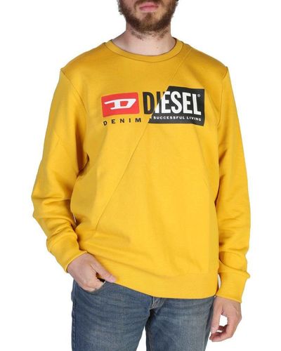 Diesel yellow sweatshirt cheap