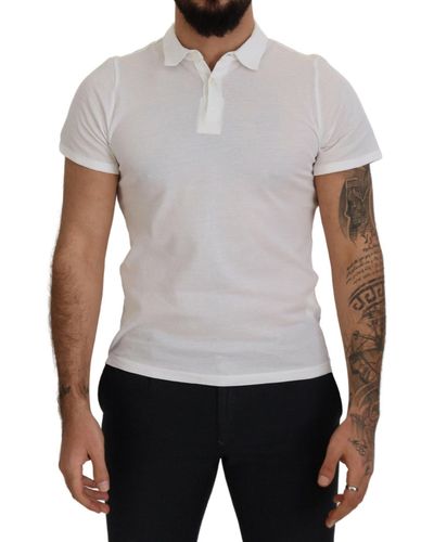 Fradi White Cotton Collared Short Sleeves Polo T-shirt