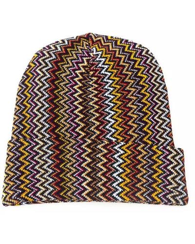 Missoni Geometric Fantasy Multicolor Hat - Brown