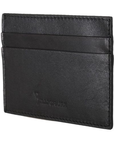 Billionaire Italian Couture Leather Cardholder Wallet Black Vas1445