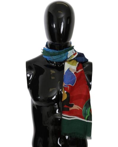 Dolce & Gabbana Multicolor Modal Sorrento Wrap Shawl Scarf
