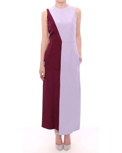CASASOLA Lavender Gown Silk Long Dress Purple Mom10073