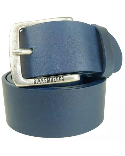Bikkembergs Leather Belt - Blue