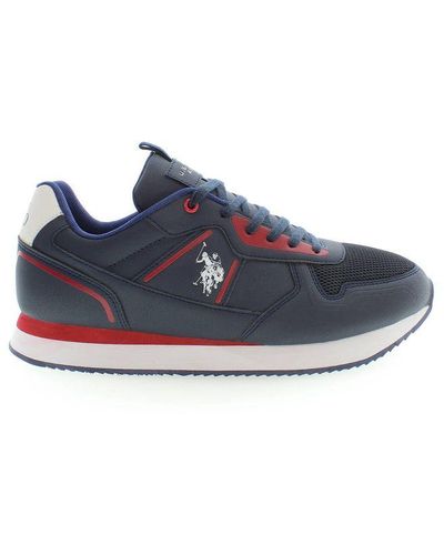 U.S. POLO ASSN. Sleek Sneakers With Contrast Detail - Blue