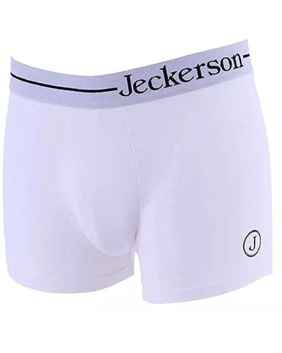 Jeckerson Elastic Monochrome Boxer Duo With Printed Logo - Blue
