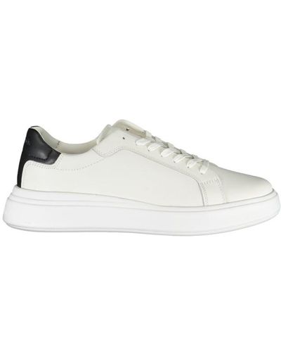 Calvin Klein Sleek Sneakers With Contrast Accents - White