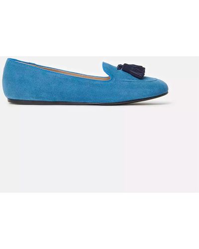 Charles Philip Leather Flat Shoe - Blue