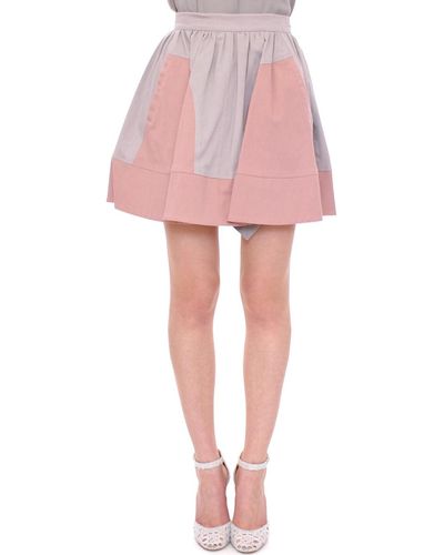 Comeforbreakfast Gray Mini Short Pleated Skirt - Pink