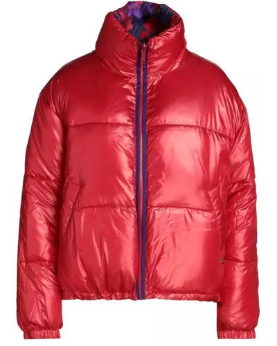 Twin Set Reversible Floral Down Jacket - Red