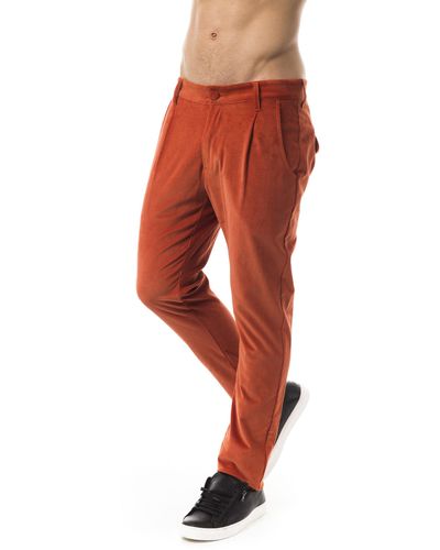 Byblos Orange Cotton Jeans & Pant - Multicolor