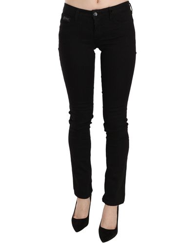CoSTUME NATIONAL Black Sequined Mid Waist Slim Fit Denim Jeans