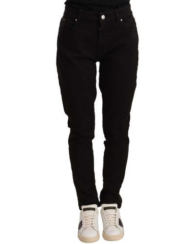 Dolce & Gabbana Elegant Slim-Fit Skinny Jeans - Black