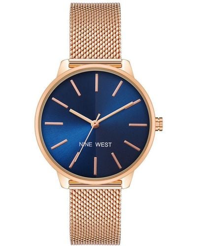 Nine West Rose Gold Watch - Blue