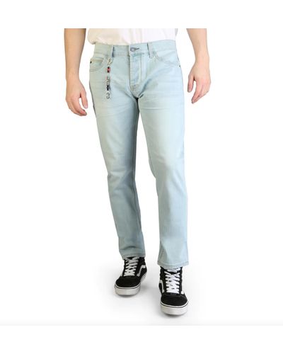 Yes-Zee Polyurethane Jeans & Pant - Blue