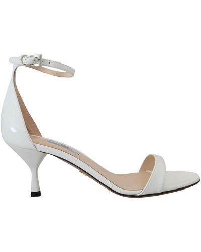 Louis Vuitton White Monogram Multicolor Ankle Strap Heels, size 37.5/6.5