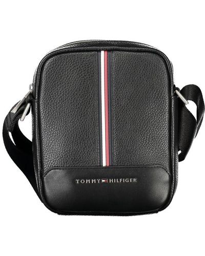 Tommy Hilfiger Elegant Shoulder Bag With Contrasting Details - Black