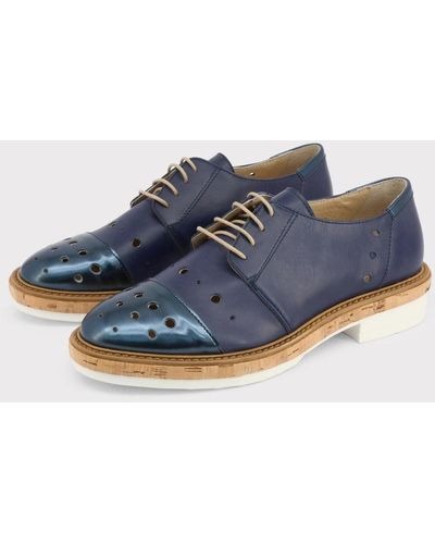 Made in Italia Shoes Lace Up Leather - Blue