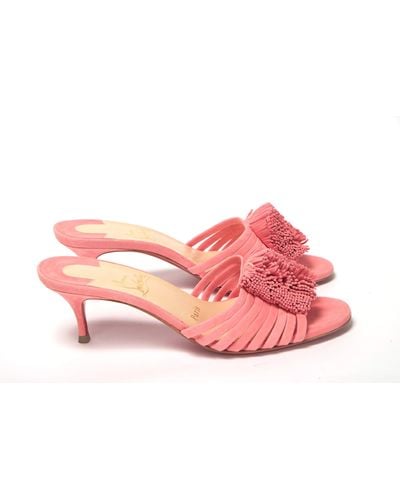Christian Louboutin Operette Strappy Kitten Heel Sandal - Pink