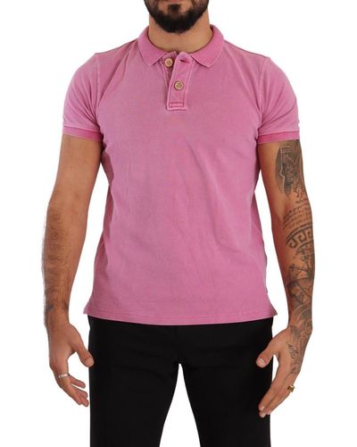 Fradi Pink Cotton Collared Short Sleeves Polo Casual T-shirt