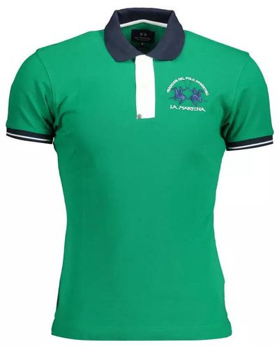 La Martina Cotton Polo Shirt - Green