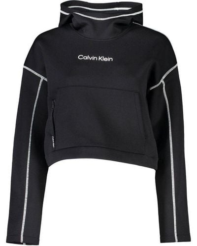 Calvin Klein Chic Hooded Sweatshirt With Contrasting Details - Black