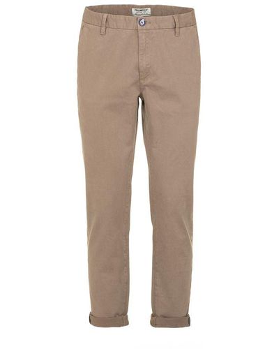 Fred Mello Cotton Blend Casual Pants For - Natural
