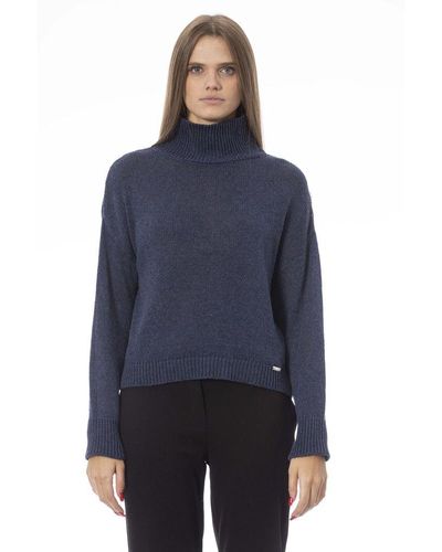 Baldinini Blue Viscose Sweater