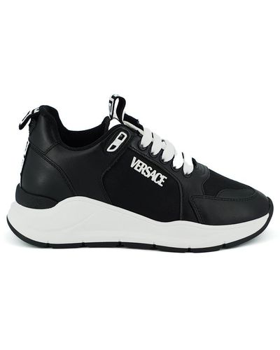 Versace Calf Leather Sneakers - Black