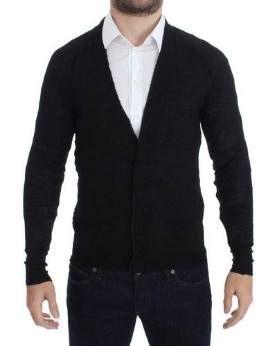 CoSTUME NATIONAL Fine Wool Button Cardigan - Blue