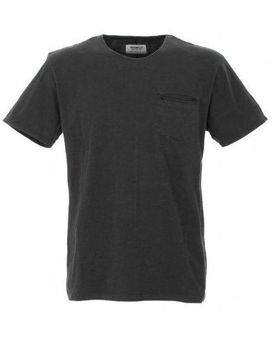 Fred Mello Vintage-Inspired Crew Neck Tee With Chest Pocket - Black