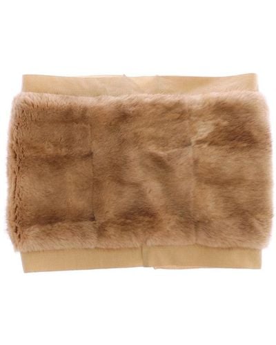 Dolce & Gabbana Exclusive Mink Fur Scarf Wrap - Brown