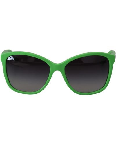 Dolce & Gabbana Chic Acetate Round Sunglasses - Green